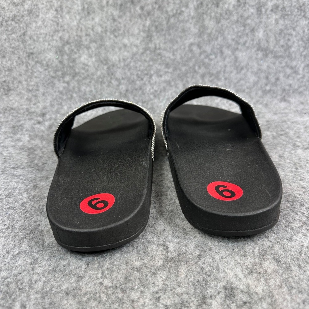 True Religion Meyer Pool Slides Womens Black Logo Sandals Slip On Size 6 - Picture 10 of 14